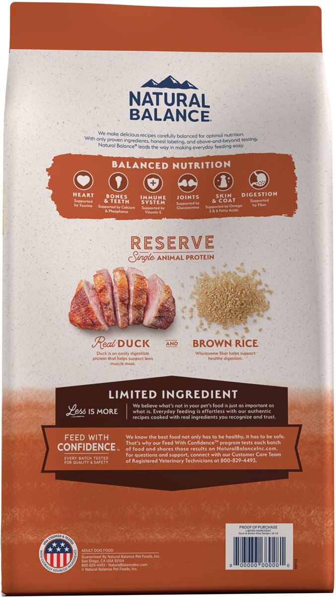 Natural Balance Limited Ingredient Reserve Duck and Brown Rice Recipe Dry Dog Food