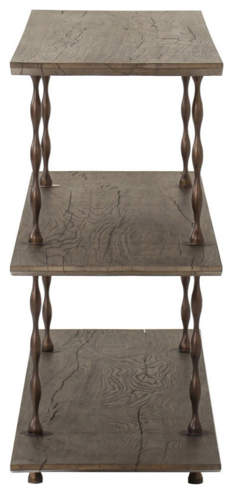 Ivan Media Console Table 3 Tier   Industrial   Entertainment Centers And Tv Stands   by Rustic Home Furniture Deco  Houzz