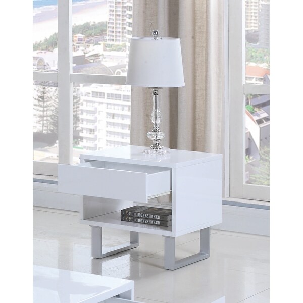 Modern Design Glossy White Living Room Table Collection