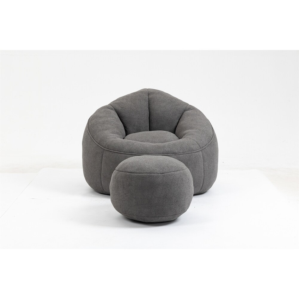 Bean Bag Sofa Chair With Footrest