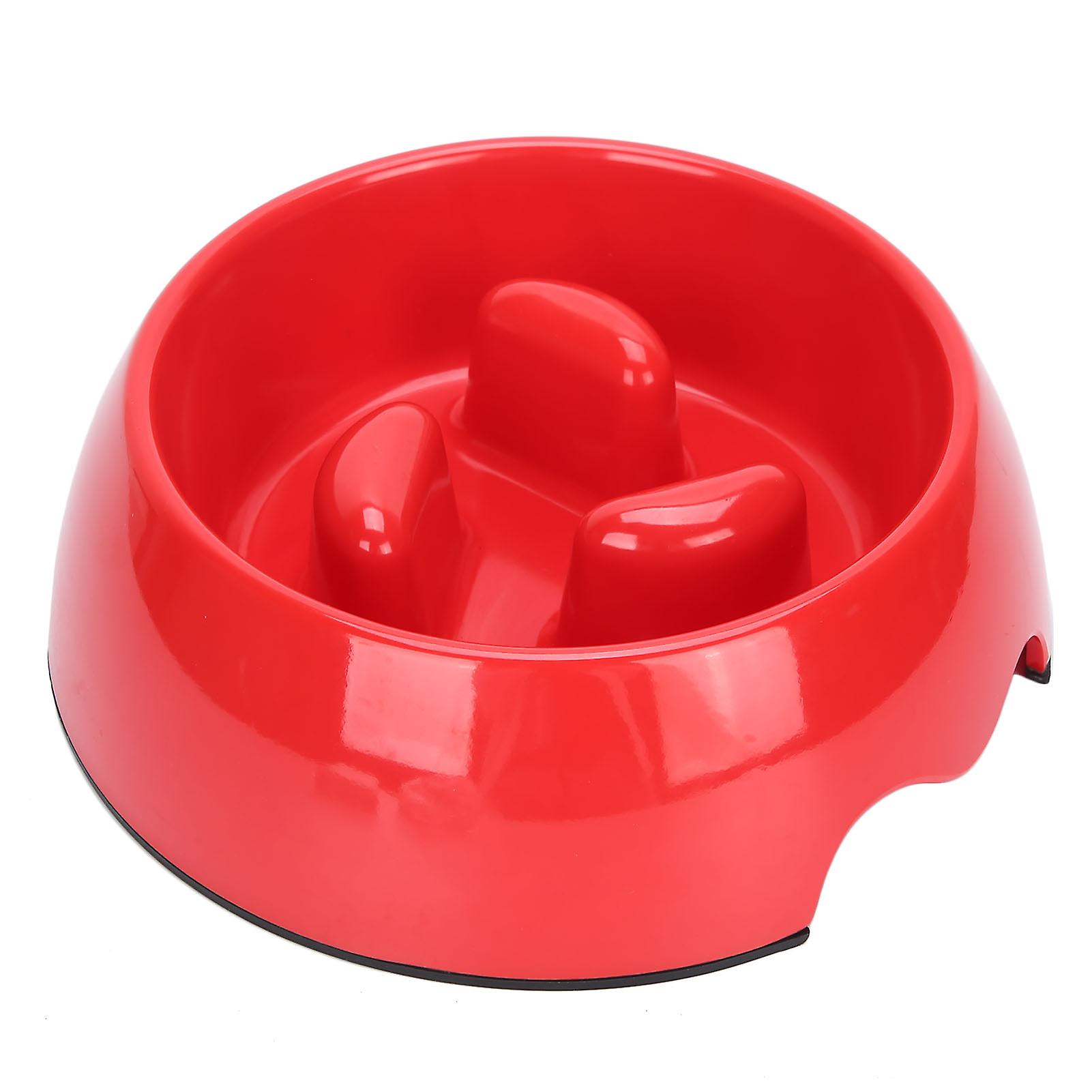 Slow Eating Pet Bowl Cat Dog Antichoking Food Feeder Container Interactive Feeding Bowll Red