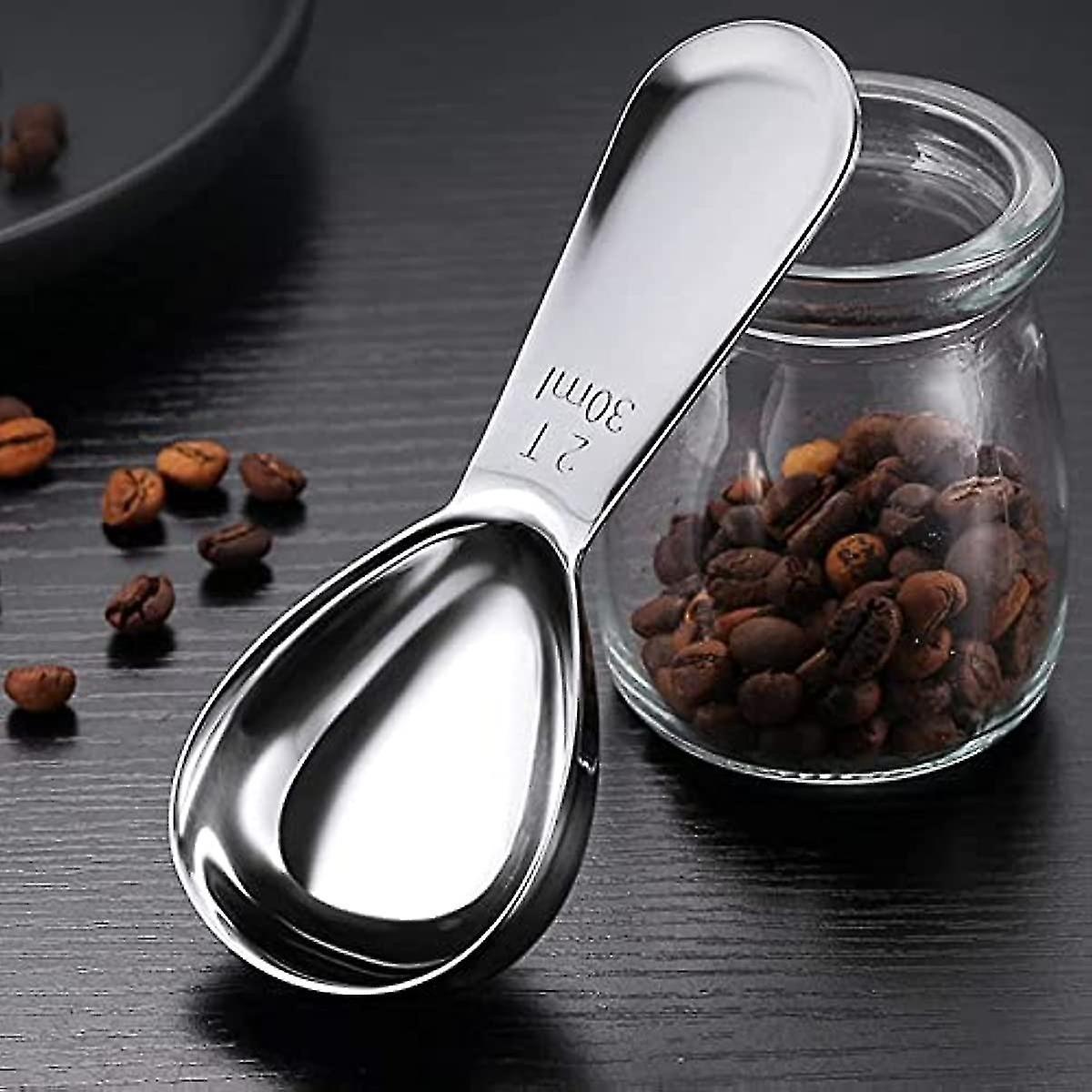 2pcs Tablespoon Measuring Spoon  Coffee Scoop Stainless Steel With Accurate Measurement Short Handle Metal Spoons Set For Tea Sugar Flour