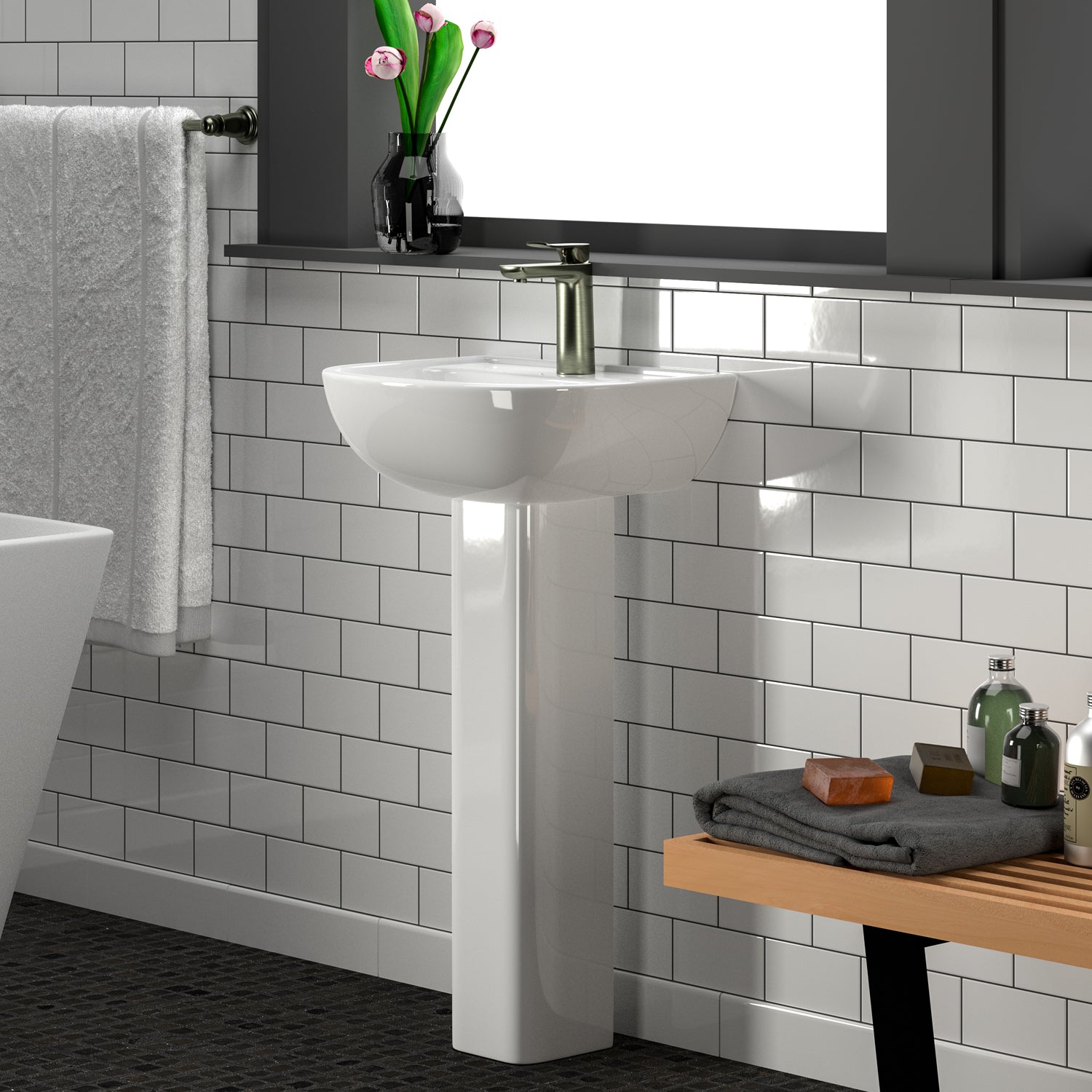 Compact 450 Pedestal Lavatory