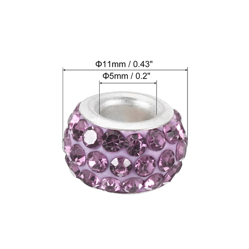 5mm Clay Spacer Beads  100 Pcs Rhinestone European Polymer Bead