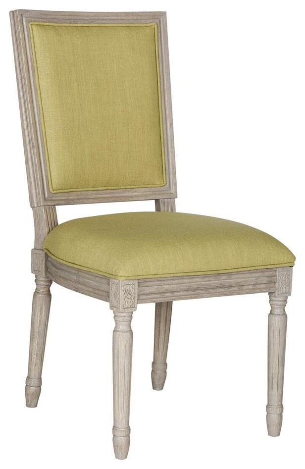 Cora 19  x27 x27H French Brasserie Velvet Side Chair Silver Nail Heads Spring Green /   Modern   Dining Chairs   by Virgil Stanis Design  Houzz