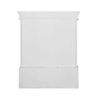 Home Decorators Collection Naples 26-12 in. W x 32-34 in. H x 8 in. D Bathroom Storage Wall Cabinet in White NAWO2633