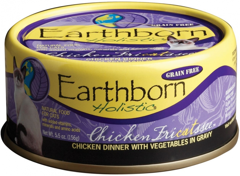 Earthborn Holistic Grain Free Chicken Fricatssee Canned Cat Food 5.5 Oz Case Of 24