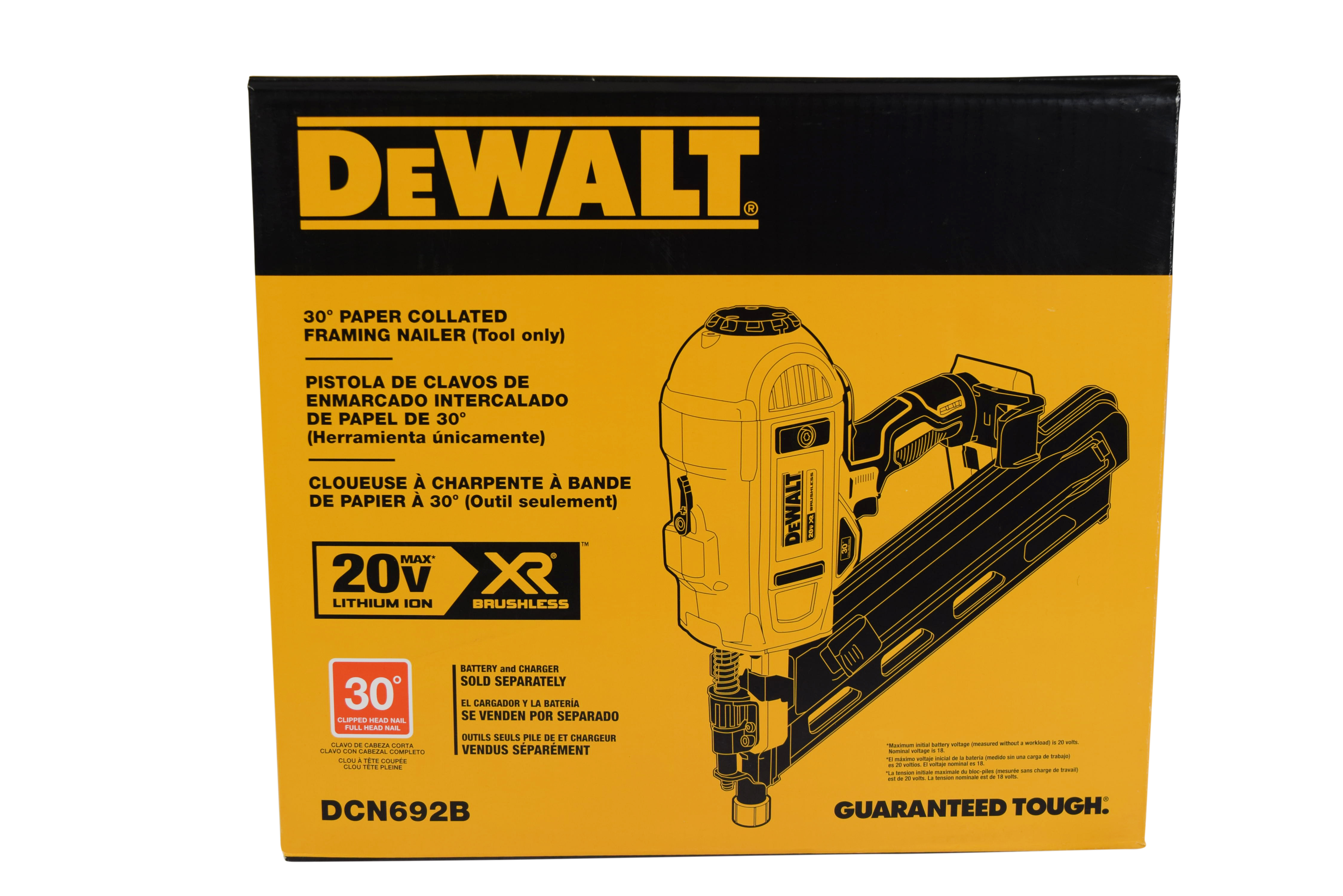 DeWalt DCN692B 20V Max XR Brushless Dual Speed Nailer