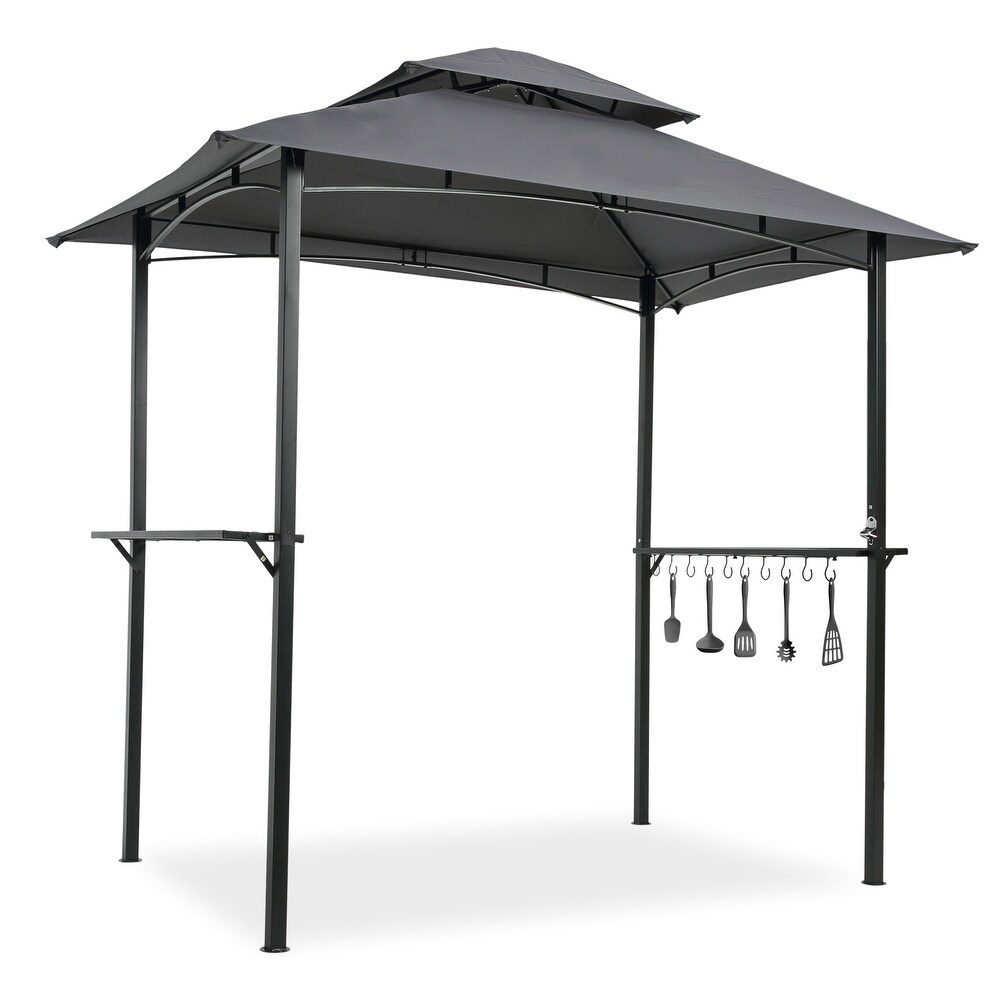 CLihome 8 X 5 Ft Outdoor Grill Douboe Tier Soft Top Gazebo