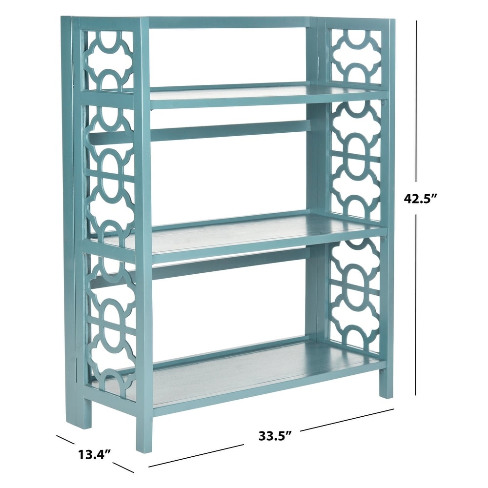 SAFAVIEH Natalie Teal Low Bookcase   33.5\