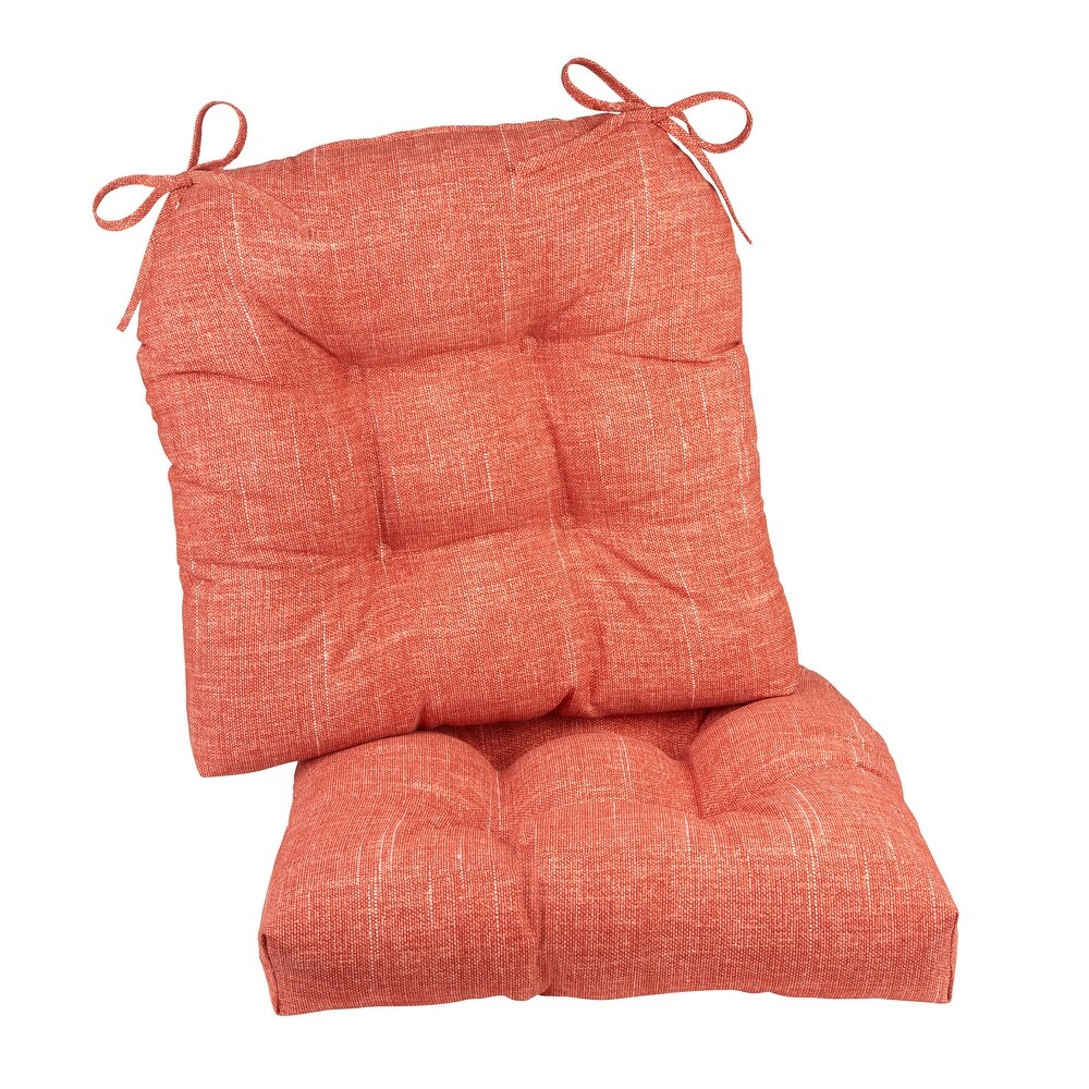 Klear Vu Wicker Solarium Indoor/Outdoor Tufted Chair Cushion Set