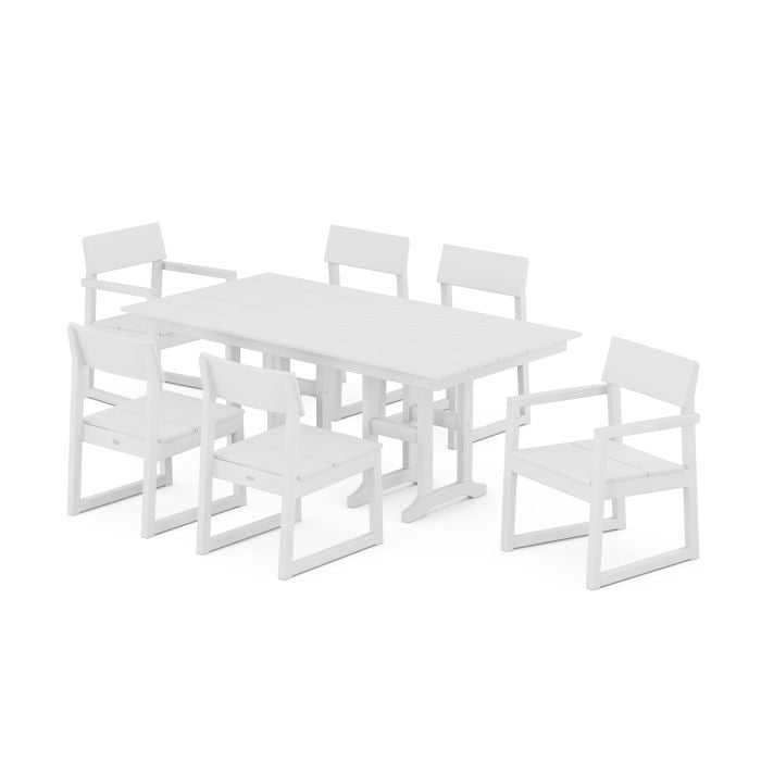 Polywood EDGE 7-Piece Farmhouse Dining Set PWS1179-1