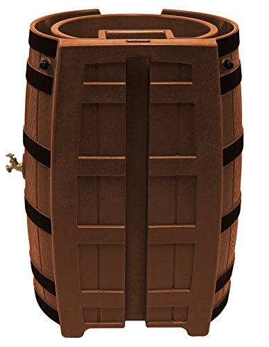 Good Ideas Rain Wizard 65 Gallon Rain Barrel with Darkened Ribs - Terra Cotta