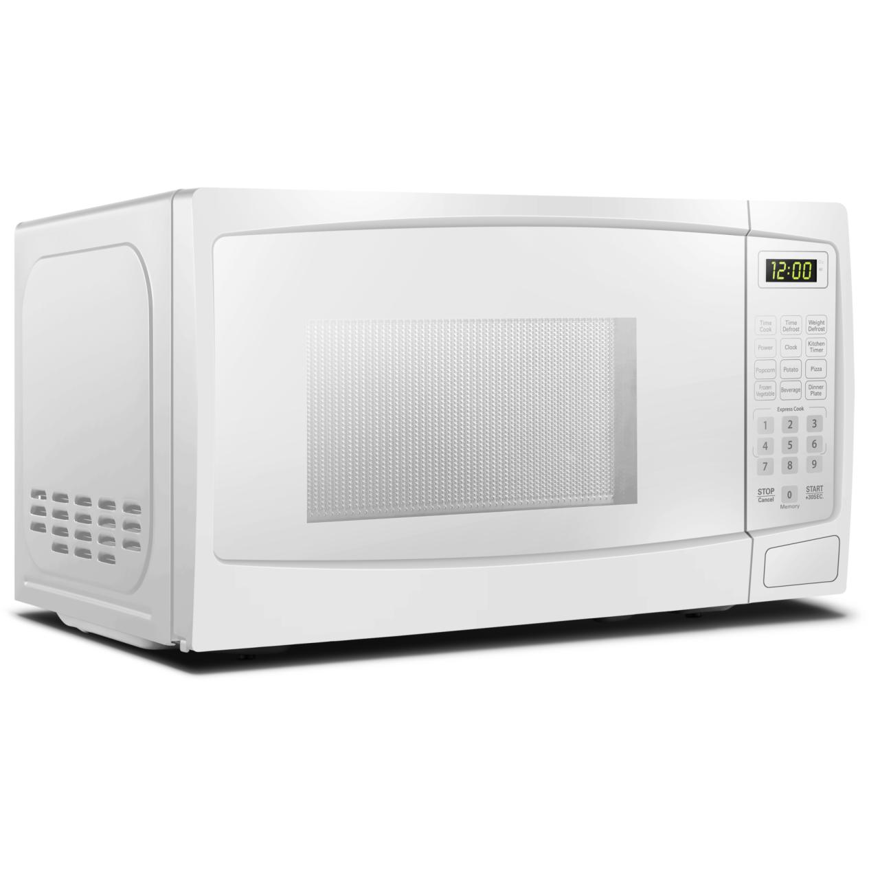 Danby 17-inch, 0.7 cu.ft. Countertop Microwave Oven with Auto Defrost DBMW0720BWW