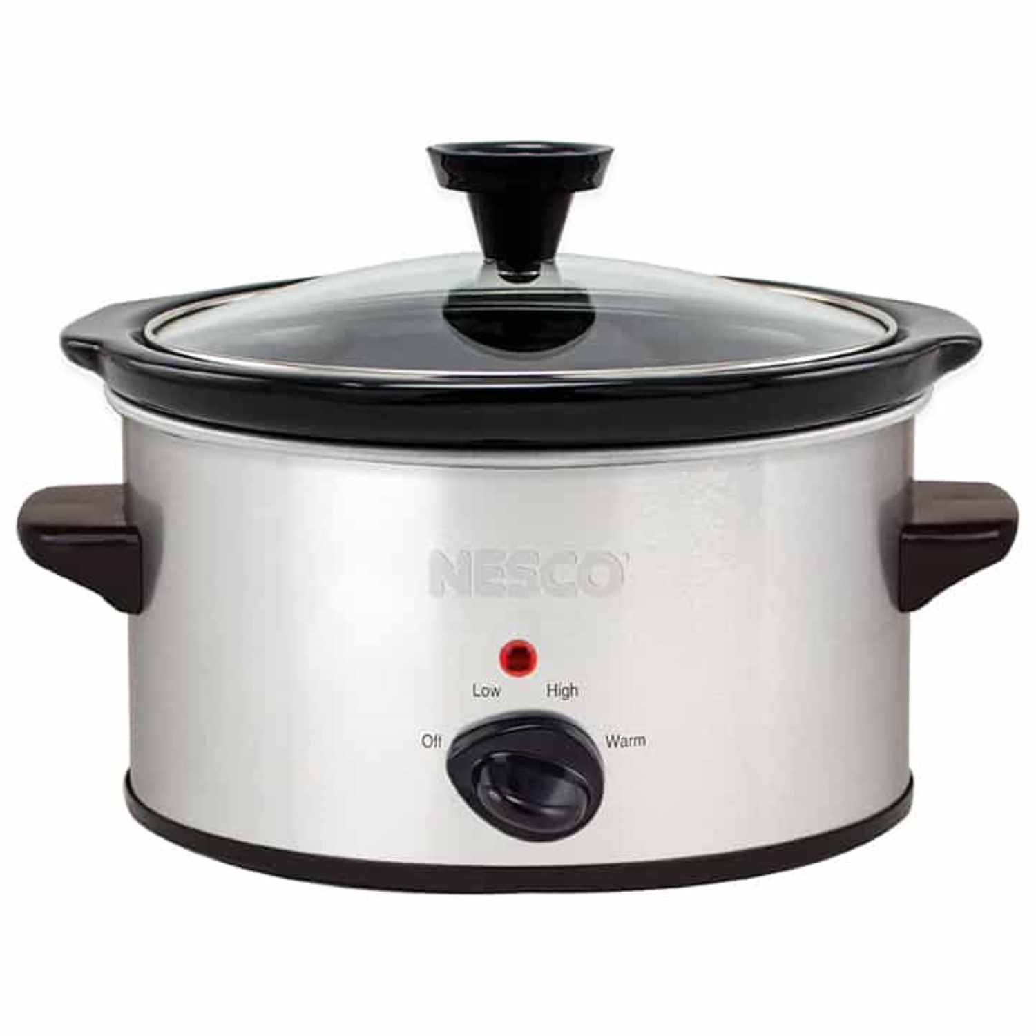 Nesco 1.5 qt Silver Ceramic Slow Cooker