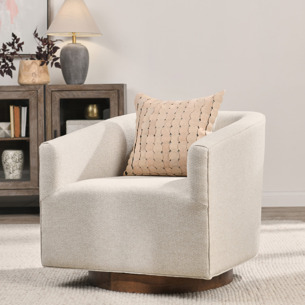 Leonard Swivel Accent Chair by Kosas Home   Transitional   Armchairs And Accent Chairs   by Homesquare  Houzz