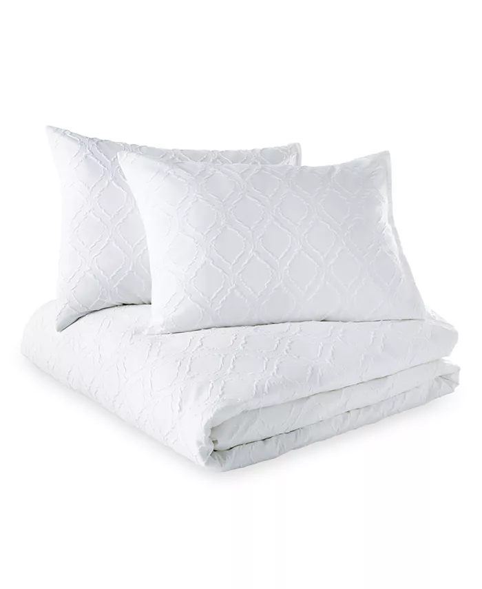 Microsculpt Ogee Full Queen Comforter Set