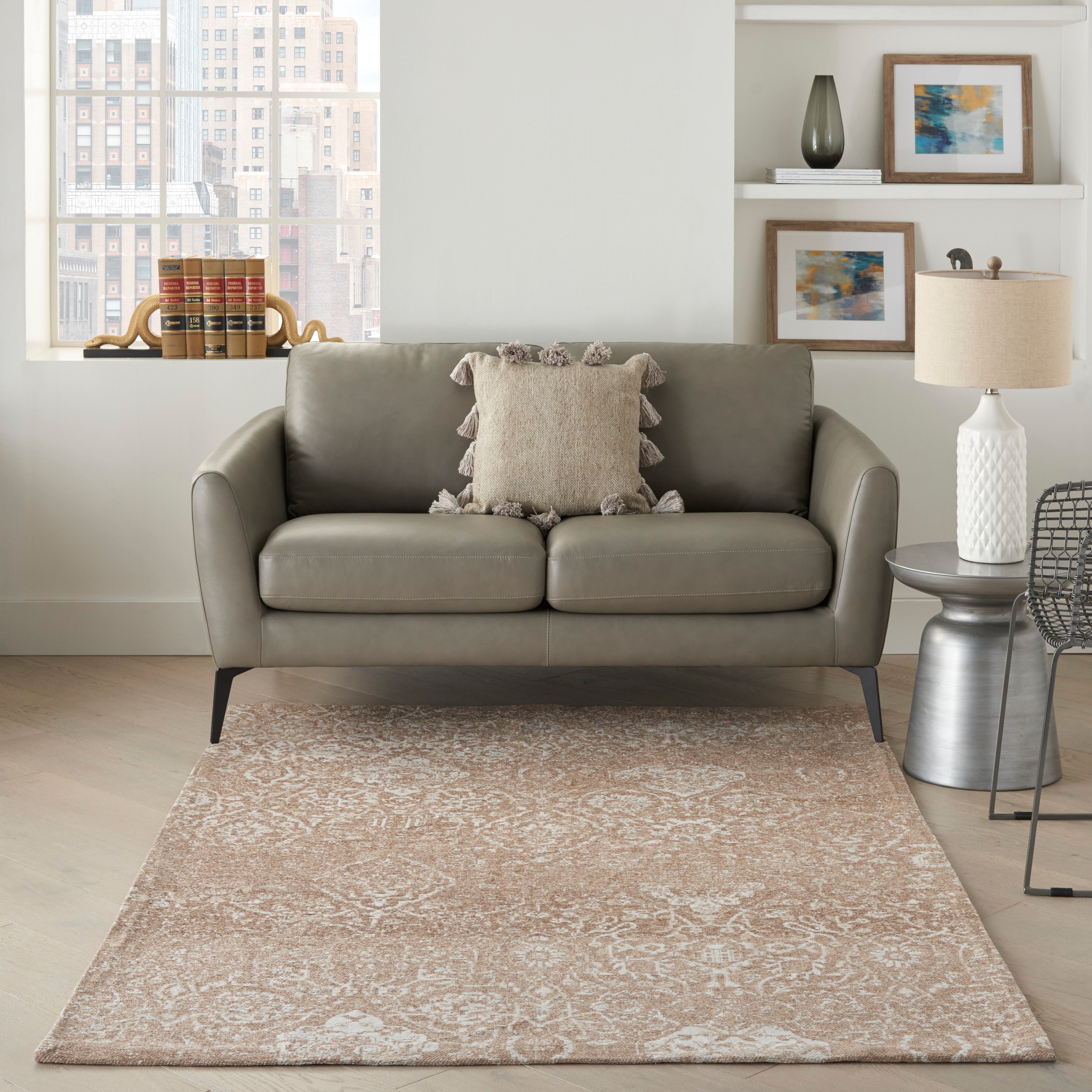 Damask Beige/Ivory Rug