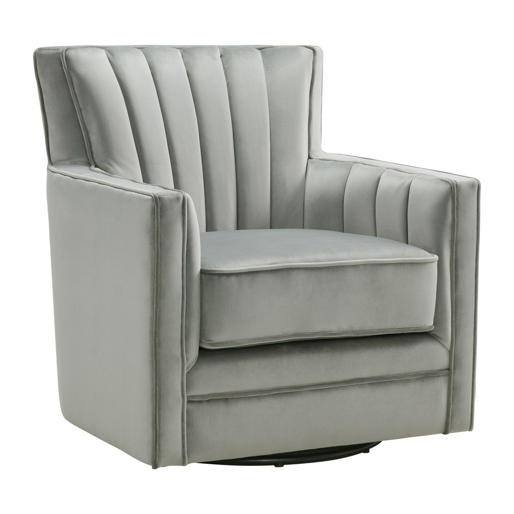 Picket House Furnishings Lawson Swivel Chair in Gun Metal - Picket House Furnishings ULN1819102SWE