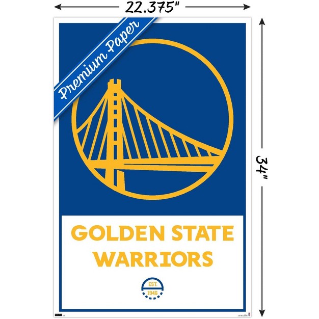 Trends International Nba Golden State Warriors Logo 21 Unframed Wall Poster Prints