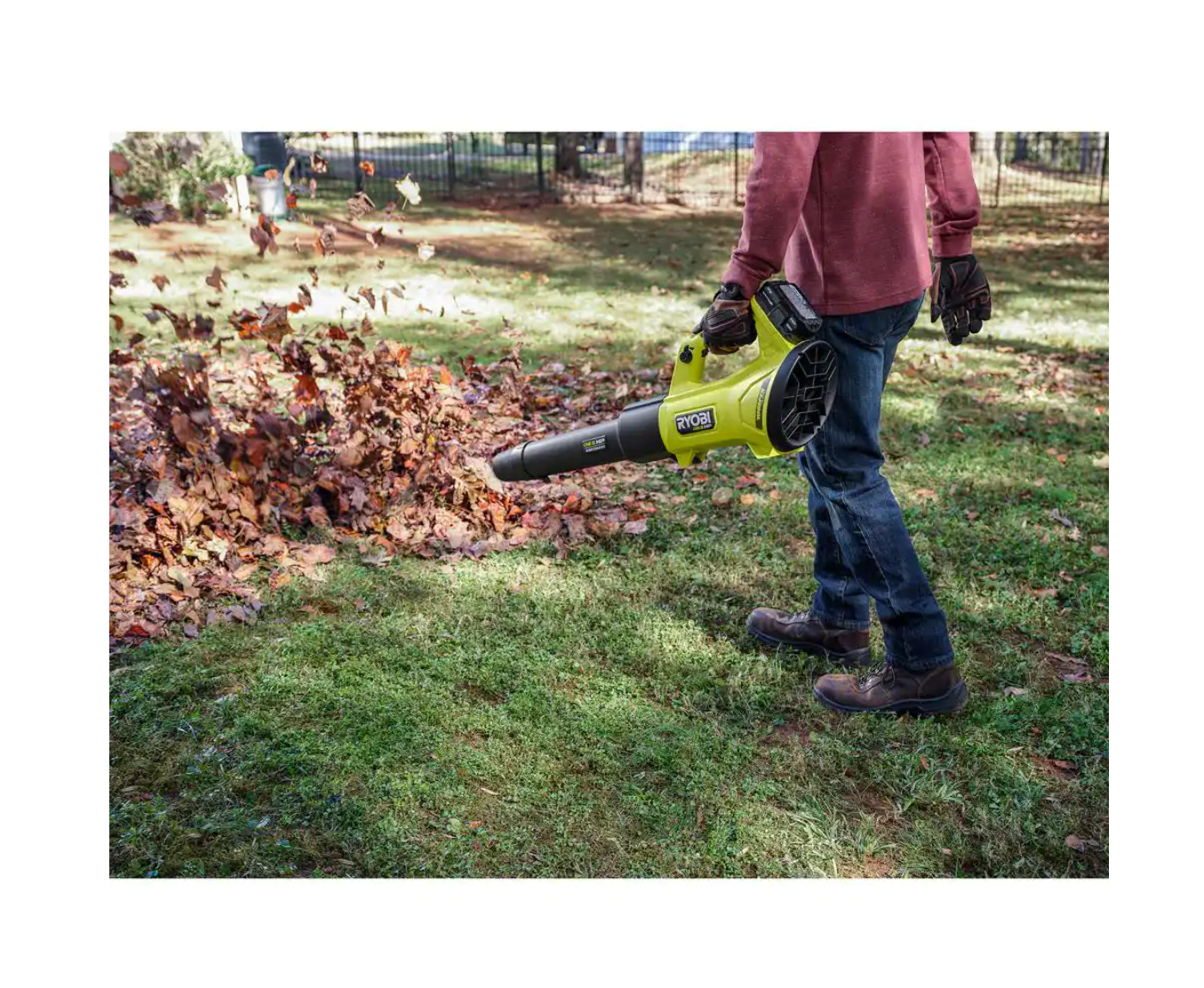 RYOBI P21014BTLVNM ONE+ HP 18V Brushless Whisper Series 130 MPH 450 CFM Cordless Battery Leaf Blower (Tool Only)