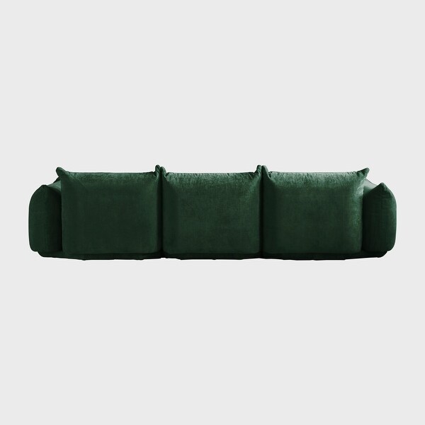 3-Seats Sectional Sofa Chenille Fabric Sofa Lounge Couch