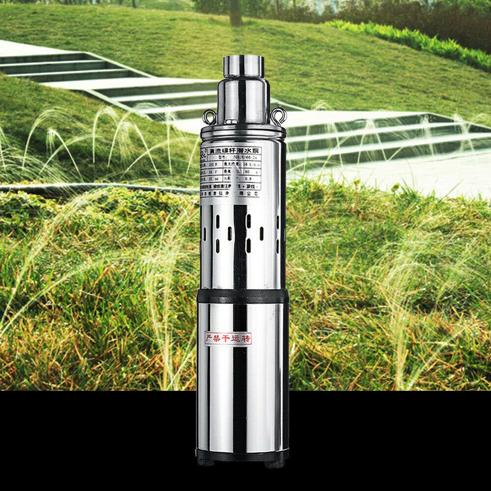 Solar Water Pump Submersible Bore Hole Deep Well Pump for Farm Ranch Agricultural Irrigation Fish Ponds Fountain DC 24V 200W