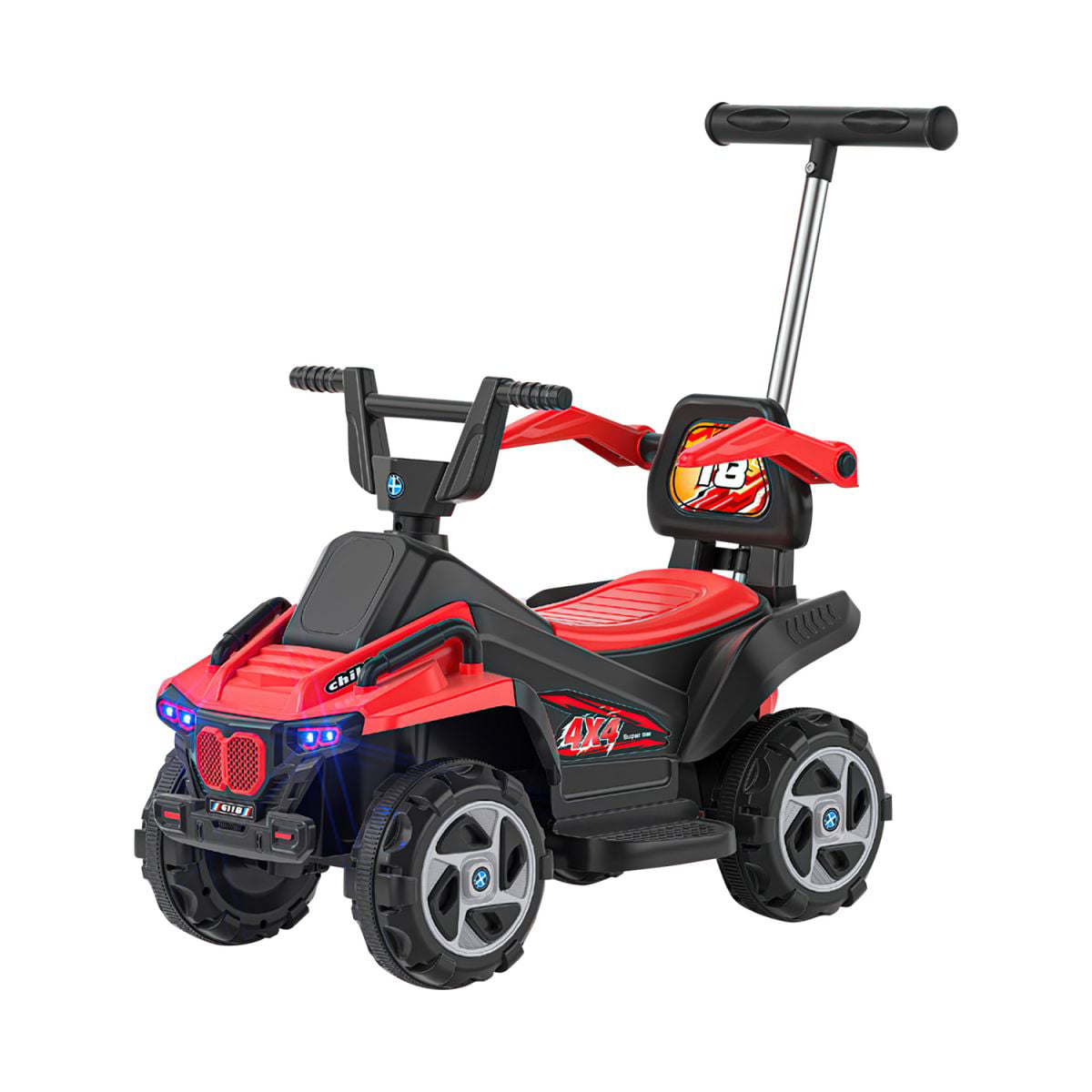 Toys Kids Bikes Riding Toys 6V Kids Ride-On Electric ATV, 4-Wheeler Quad Car Toy with LED Headlights, Bluetooth