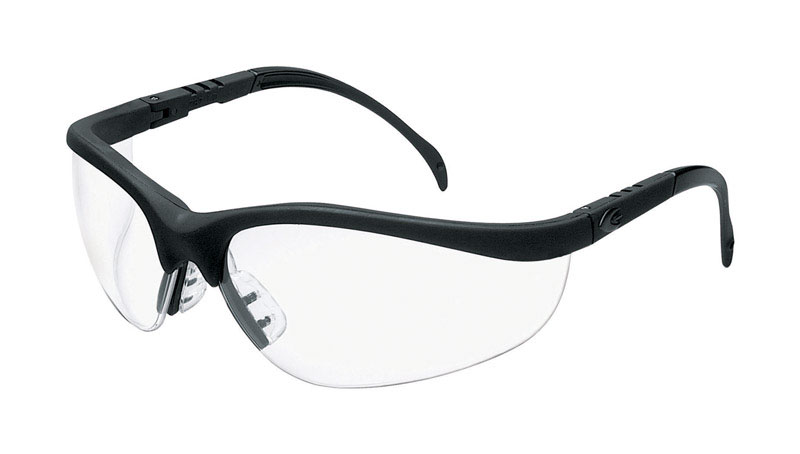 Safety Works Klondike Safety Glasses Clear Lens Black Frame 1 pc