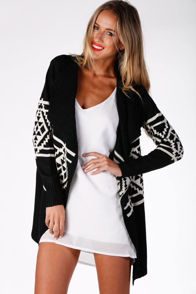 Oh Deer Cardigan Black