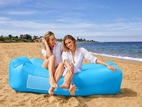 AlphaBeing Inflatable Lounger - Best Air Lounger for Travelling， Camping， Hiking - Ideal Inflatable Couch for Pool and Beach Parties - Perfect Air Chair for Picnics or Festivals