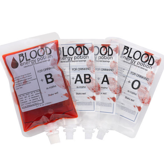 Muka 20 PCS Spout Blood Bags For Juice  Vampire IV...