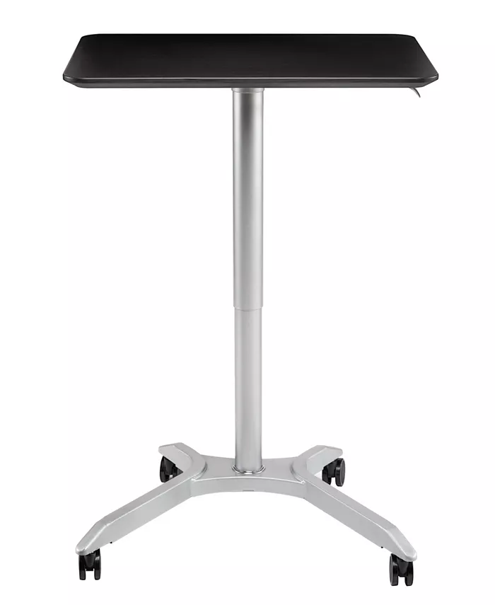 Seville Classics 28 airLIFT XL Pneumatic Height Adjustable Sit-Stand Mobile Laptop Computer Desk Cart