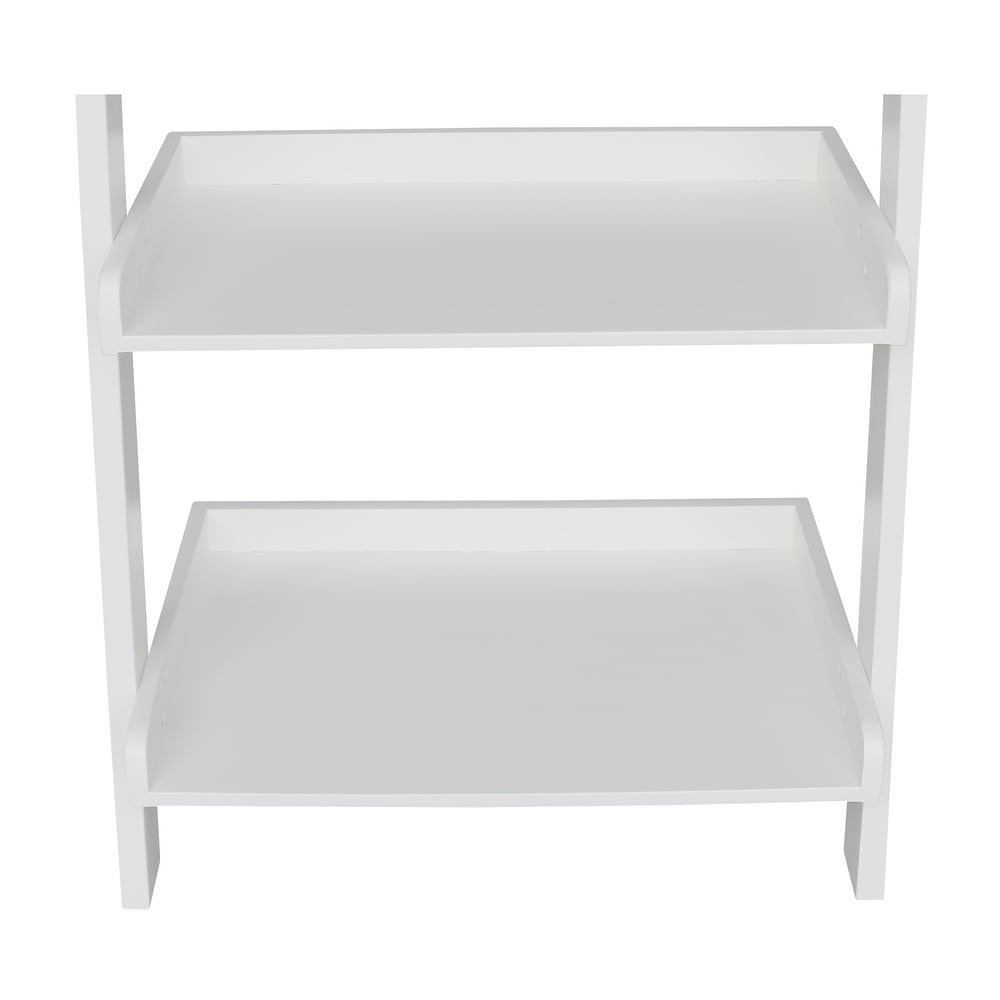 Solid Wood Lean to 5 tier Shelf Unit Set (Set of 2)