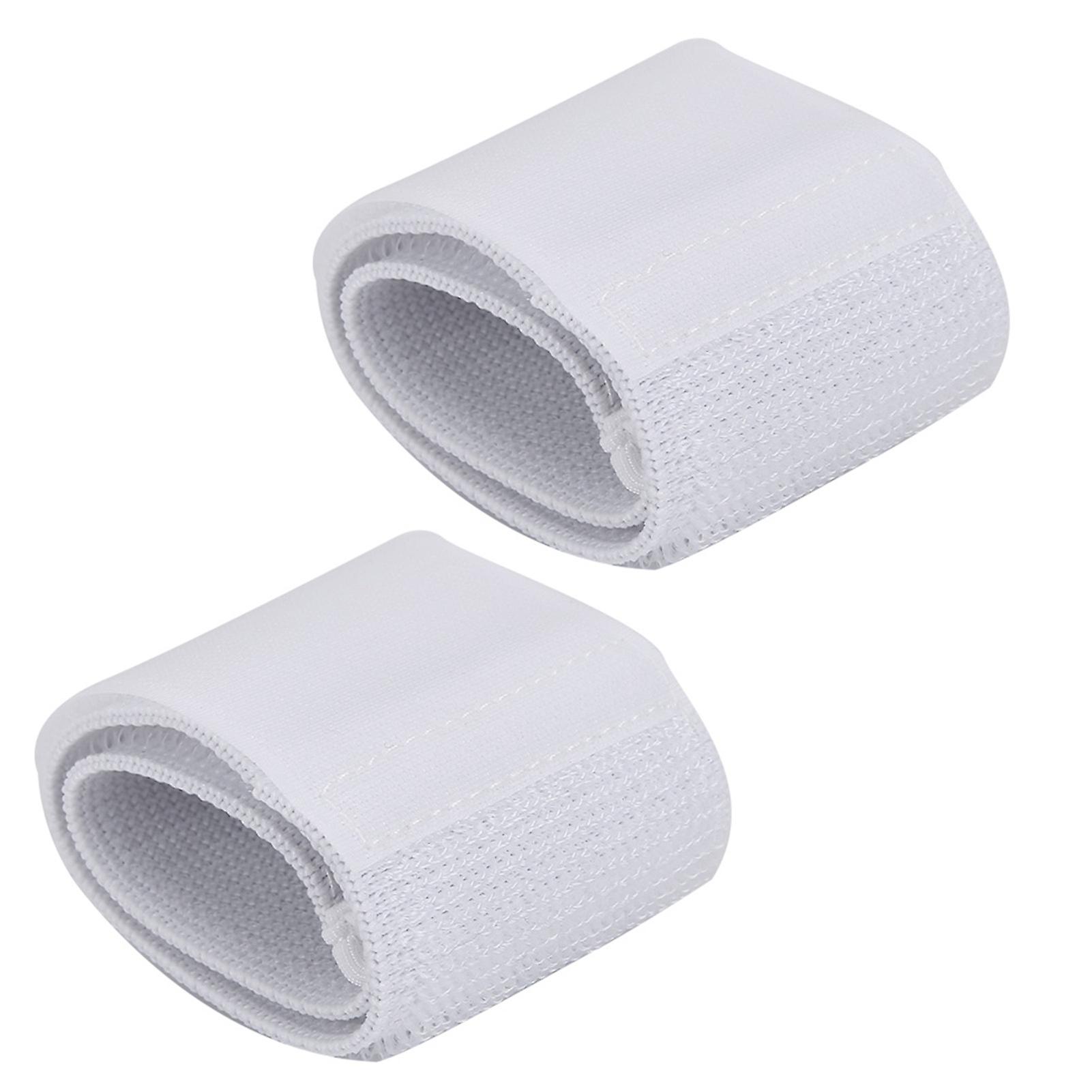 Soccer Shin Guard Fixed Bandage Tape Fastener Shinguard Adjustable Elastic Sports Strap(white)