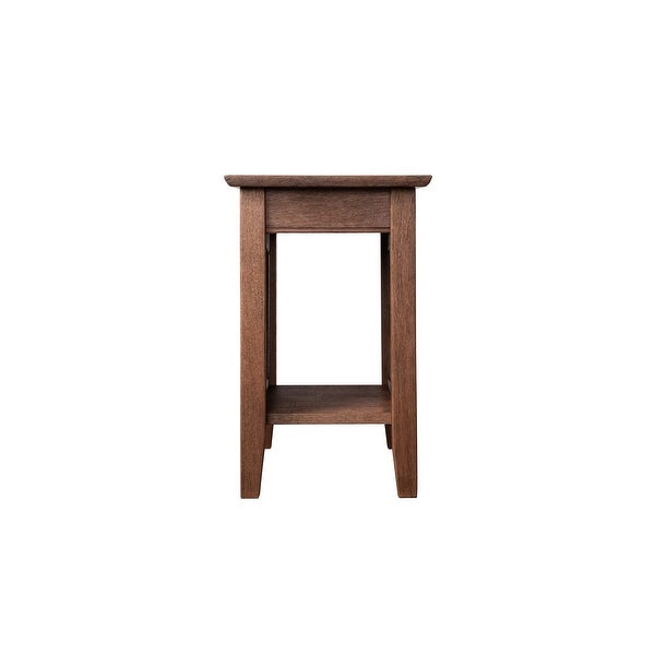 Nantucket Chair Side Table with Charger Burnt Amber