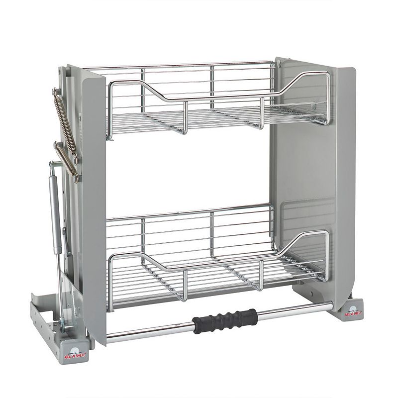 Rev-A-Shelf 24 Kitchen Pull-Down Wall Cabinet Shelf System， Chrome， 5PD-24CRN