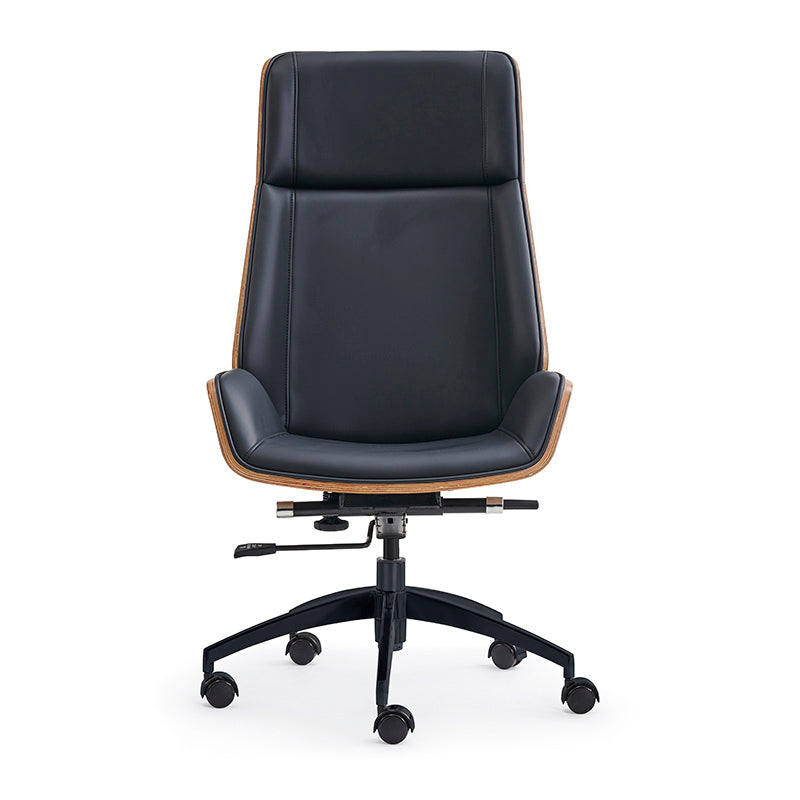 TYLER High Back Office Chair - Walnut & Black