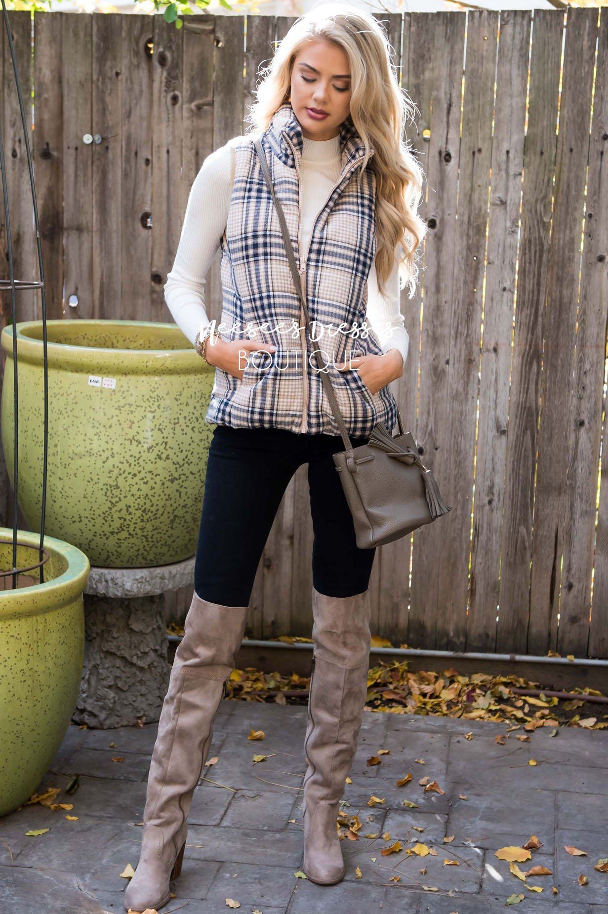 Winter Wishes Plaid Vest