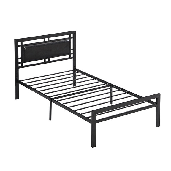 Queen Size Metal Bed Frame with Headboard and Foot...