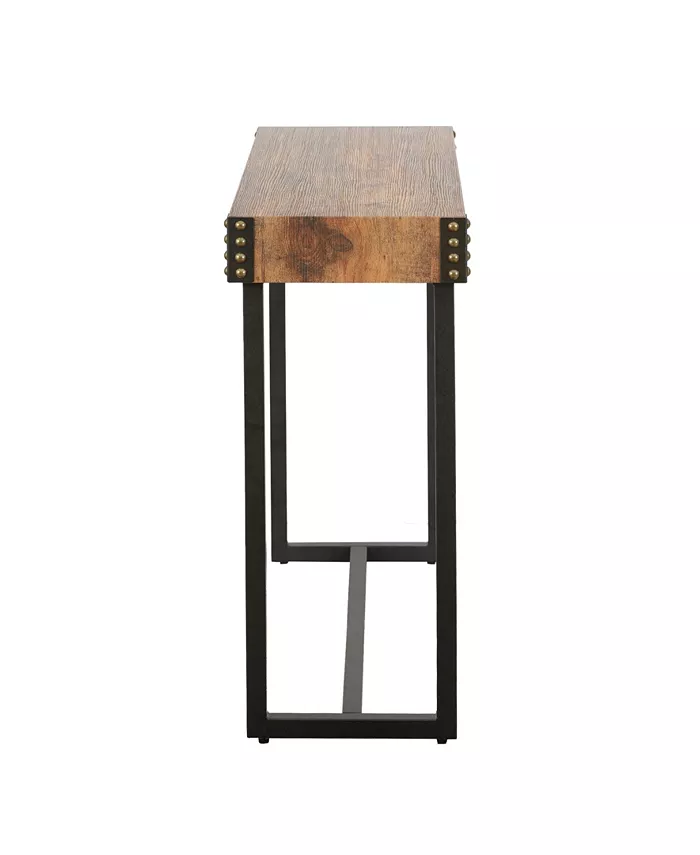 Luxen Home 31.5 H Manufactured Wood Metal and Iron Console and Entry Table