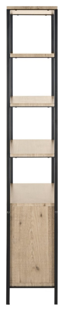 Addie Retro Mid Century Wood Etagere/ Bookcase Oak/Black   Modern   Bookcases   by Virgil Stanis Design  Houzz