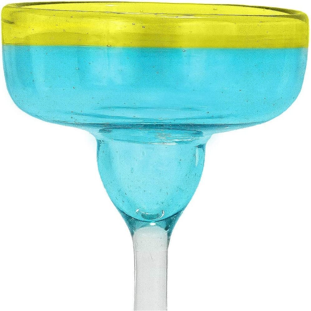 Amici Home Acapulco Collection  Mexican Handmade Margarita Glasses   15 Oz