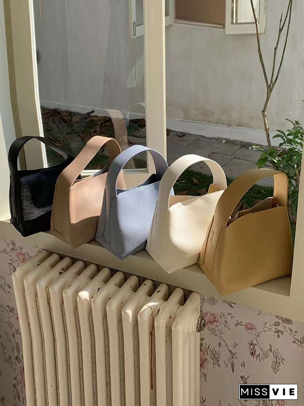 Solid Color Split-Joint Bags Handbags