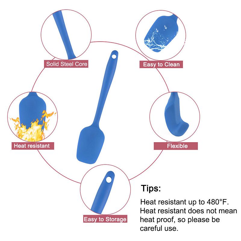 Silicone Spatula Heat Resistant Flipping Turner for Kitchen Cooking