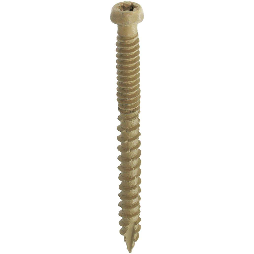 Deckmate #9 x 2-12 in. Coarse Tan Polymer-Plated Steel Star-Drive Composite Deck Screws (1 lb. Pack) N212CST1