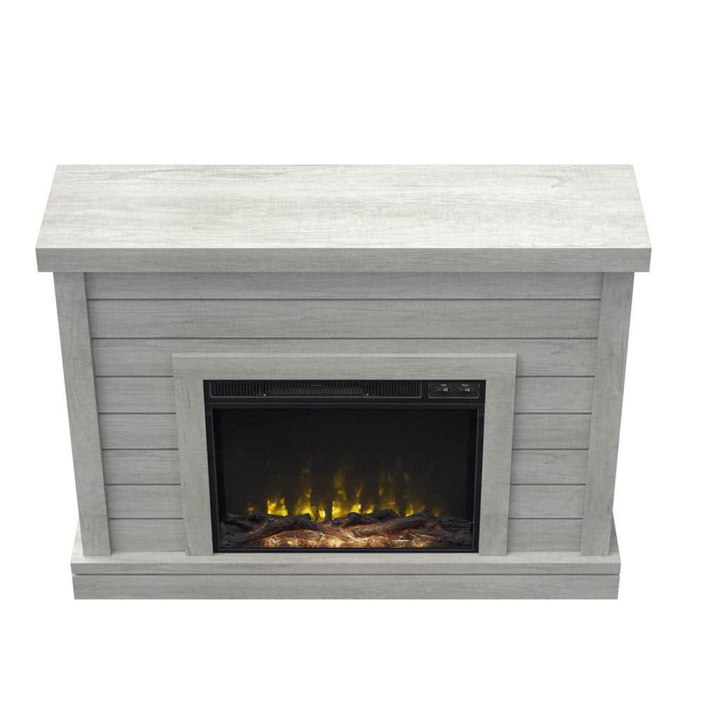 Twin Star Home 4738 in Wall Mantel Electric Fireplace in OmniSargent Oak