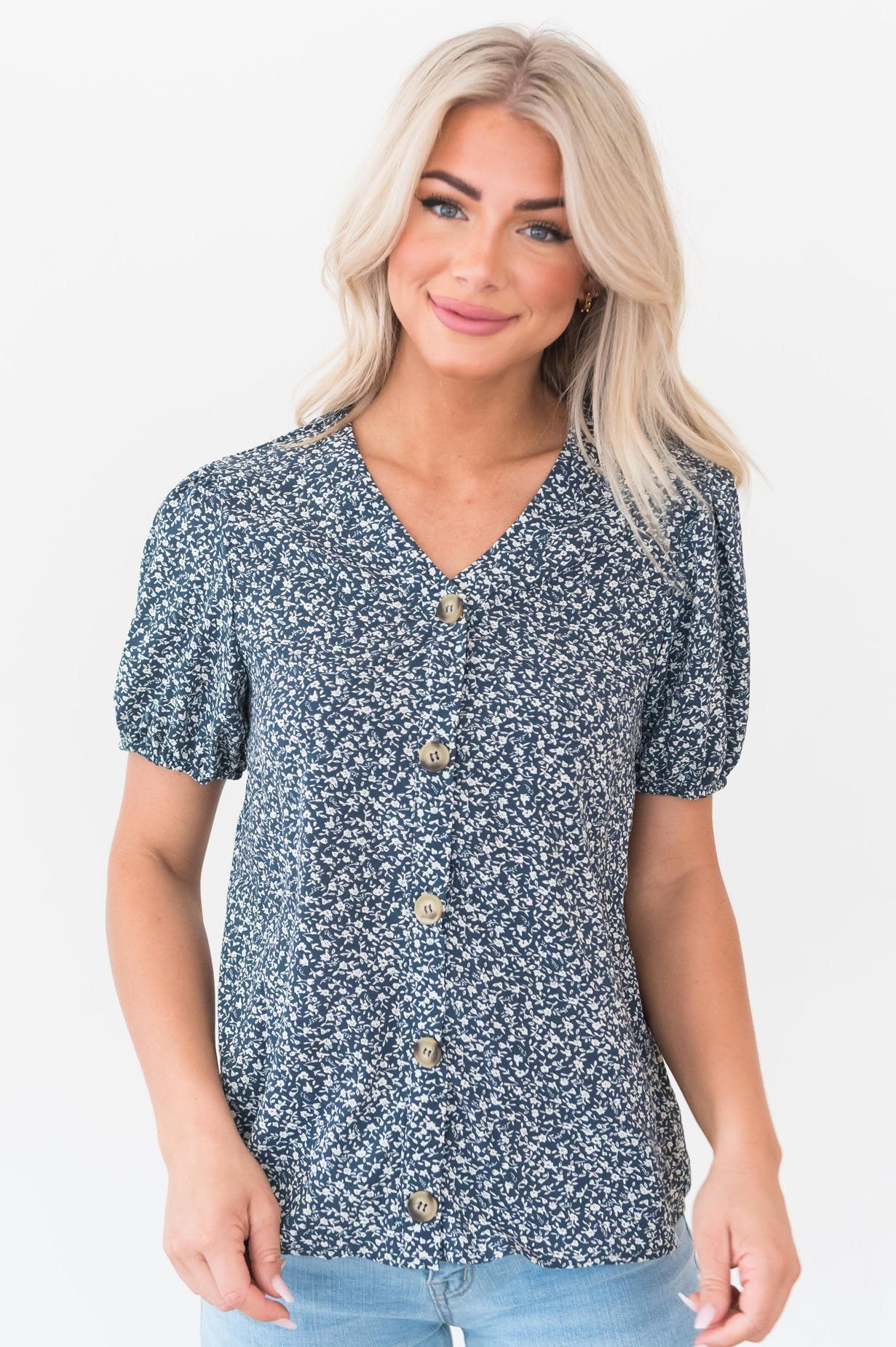 Floral Rush Modest Blouse