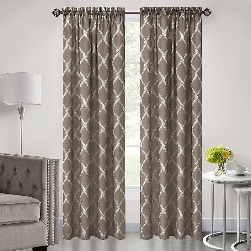 Achim Bombay Double Layered Window Curtain Panel