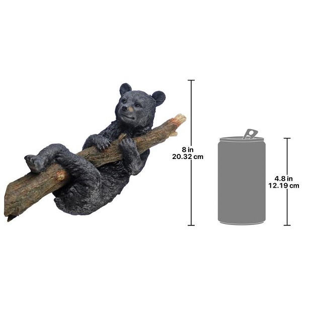 Design Toscano Up A Tree Hanging Black Bear Cub Sculpture